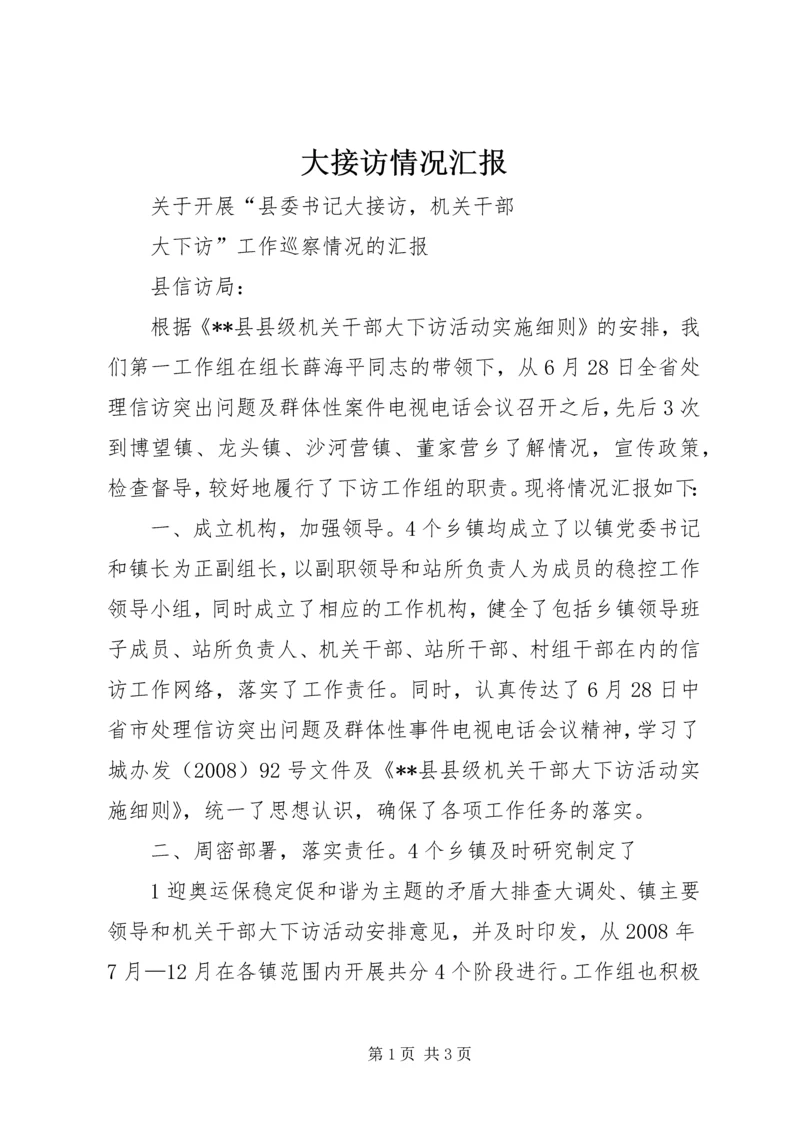 大接访情况汇报 (3).docx