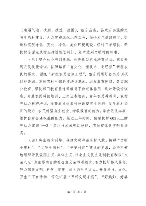 牵头单位帮扶贫困村三年工作规划 (2).docx