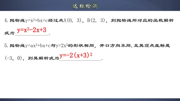 22.1.8 用待定系数法求二次函数的解析式 课件（共32张PPT）