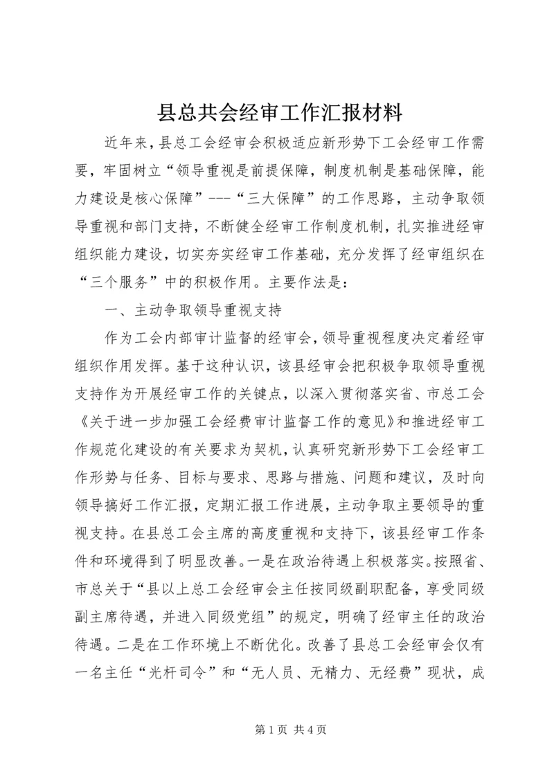 县总共会经审工作汇报材料.docx