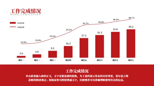 简约商务风工作总结汇报红色通用PPT模版