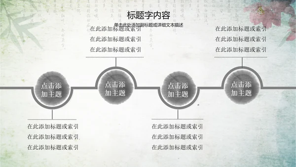 古香古色水墨中国风ppt动态模板