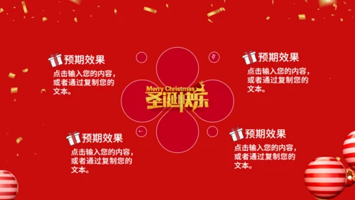 金光闪闪圣诞节商业活动策划通用PPT模板