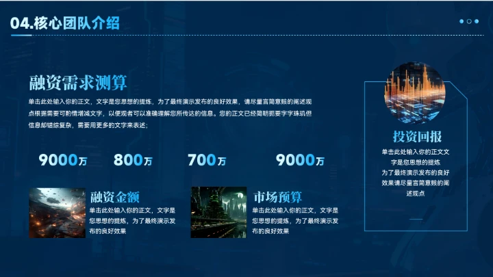 AI人工智能商业计划书PPT