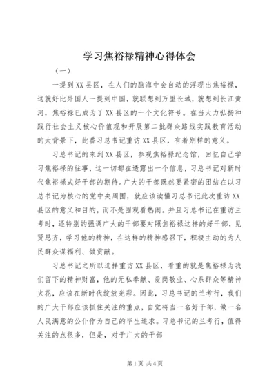 学习焦裕禄精神心得体会 (30).docx