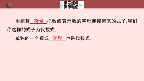 人教版七年级数学上册3.1《列代数式表示数量关系》第1课时《代数式的意义》课件