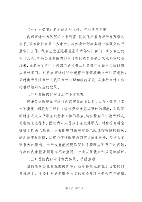 公立医院内部审计的问题与对策.docx