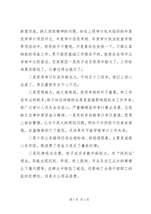 审计局领导班子巡视整改专题民主生活会报告.docx