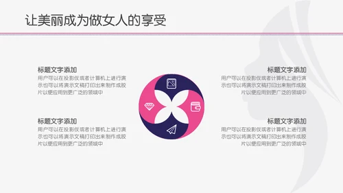 遇见最美的你美丽女人美容化妆通用PPT模板