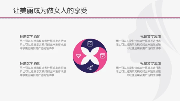 遇见最美的你美丽女人美容化妆通用PPT模板