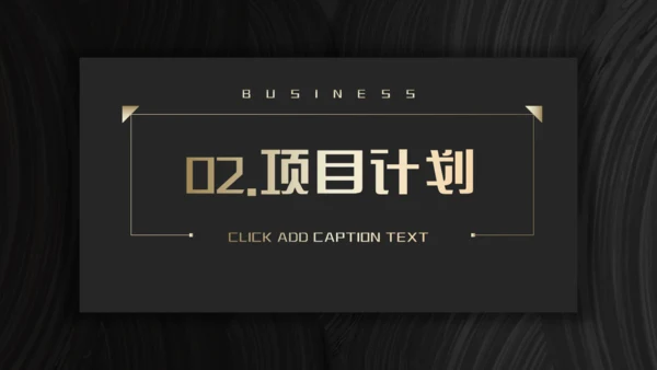 商业项目计划书暗金色实力大气通用PPT模板
