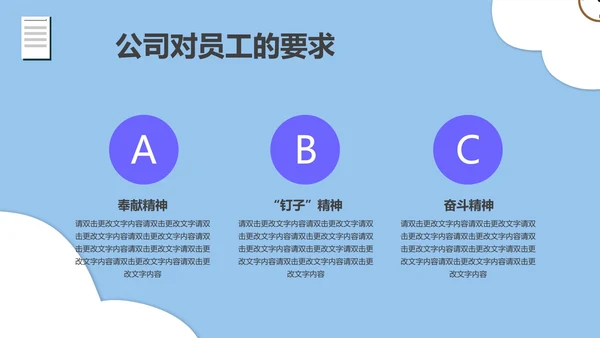 蓝色扁平风新员工入职培训PPT模板