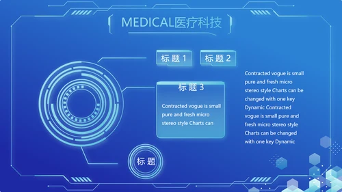 蓝色医疗科技信息化建设工作总结PPT