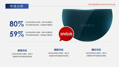 红蓝搭配创业商业融资计划书PPT模板