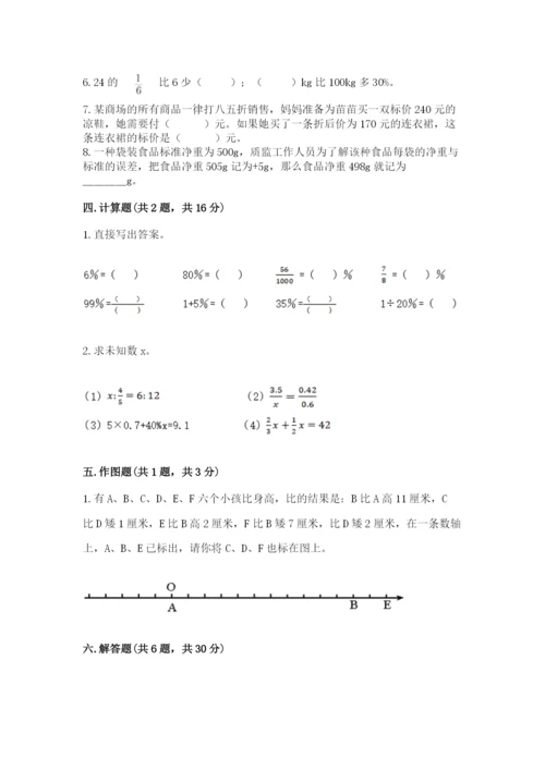 人教版六年级下册数学期末测试卷及答案【全国通用】.docx