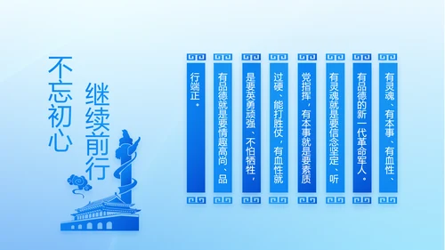 蓝色党建党支部年年终总结述职报告PPT