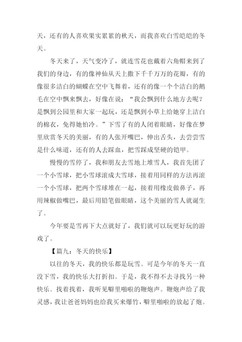 冬天的快乐作文350字.docx