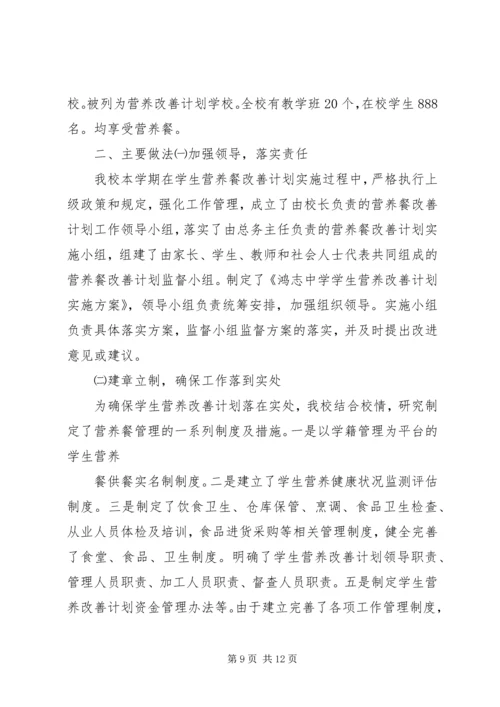 营养改善计划月工作总结.docx