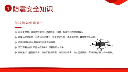 防震减灾5月12日全国防灾减灾日学校防灾防震演练PPT课件