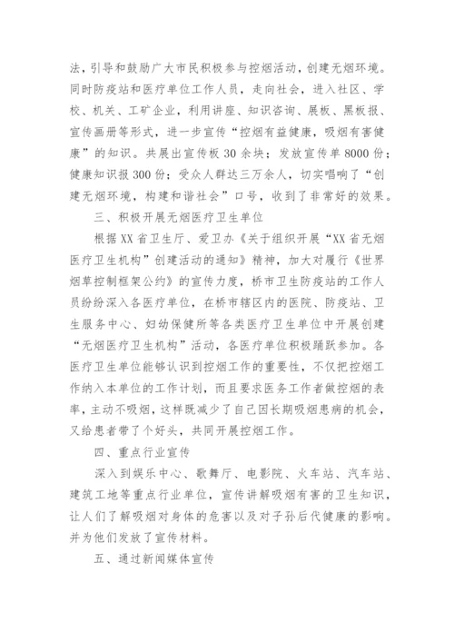 医院世界无烟日活动总结.docx