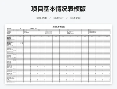 项目基本情况表模版