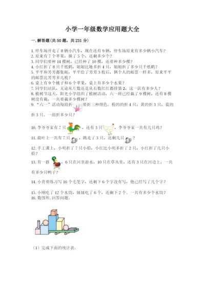 小学一年级数学应用题大全附答案【综合题】.docx