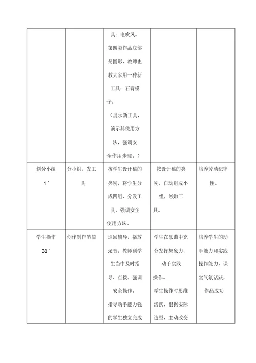 初中综合实践活动课教案