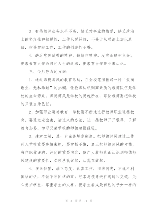 2022师德师风工作总结.docx