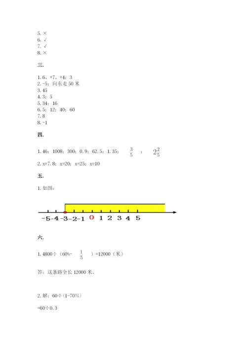 最新人教版小升初数学模拟试卷【考点提分】.docx