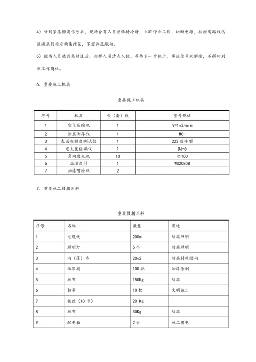 储罐防腐关键工程综合施工专题方案.docx