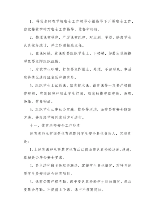 学校安全管理岗位职能职责.docx