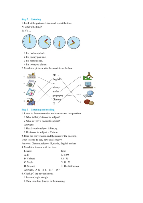 【轻松备课】外研版初中英语七年级上Module 5 Unit 1教学详案