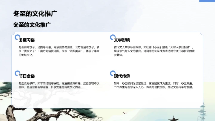 二十四节气冬至PPT模板