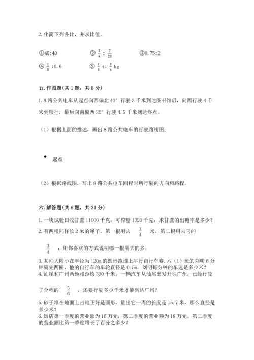 人教版六年级上册数学期末测试卷精品【网校专用】.docx