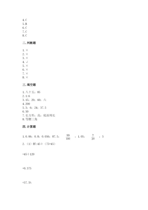 苏教版六年级下册数学期中测试卷（夺冠系列）.docx