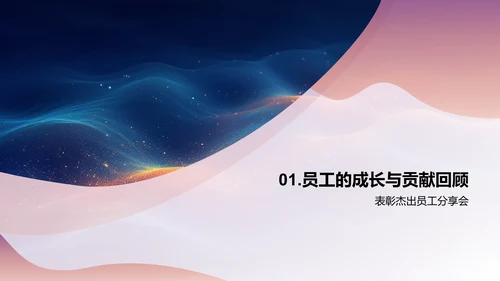银行员工表彰与发展PPT模板