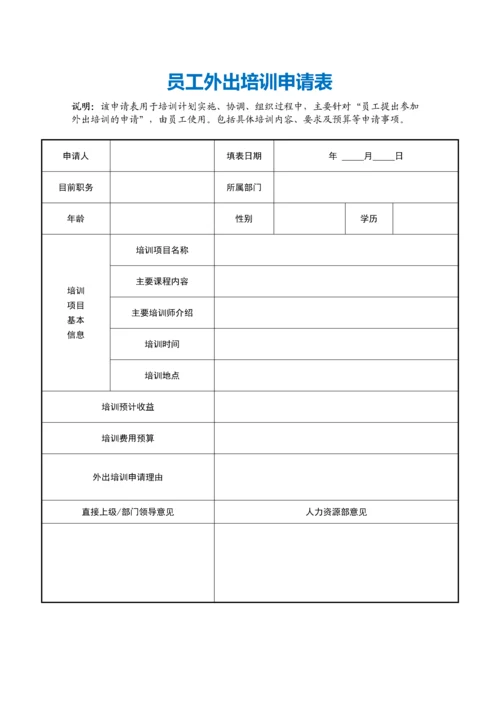 外出培训申请表.docx