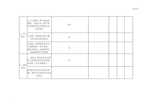 幼儿园学校消防安全隐患排查表格