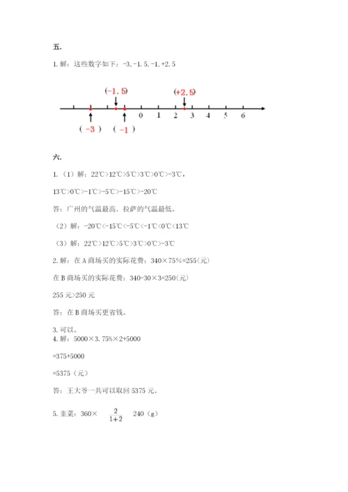 小学六年级下册数学摸底考试题含完整答案（易错题）.docx