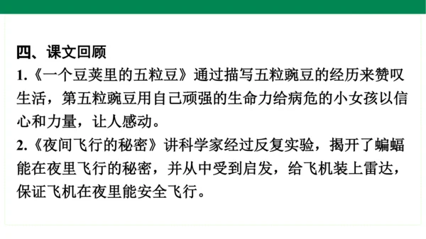 统编版语文四年级上册期中复习单元知识盘点  课件