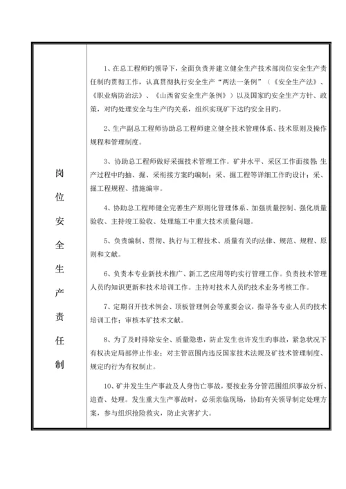 煤矿生产技术部最新安全生产责任制.docx