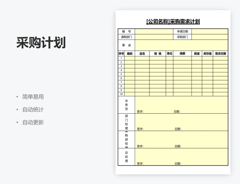 采购计划