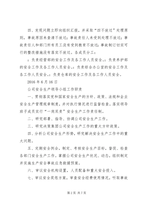 关于公司成立安全生产小组的管理规定.docx