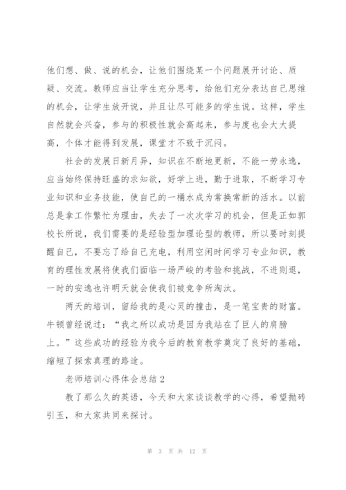 老师培训心得体会总结5篇.docx