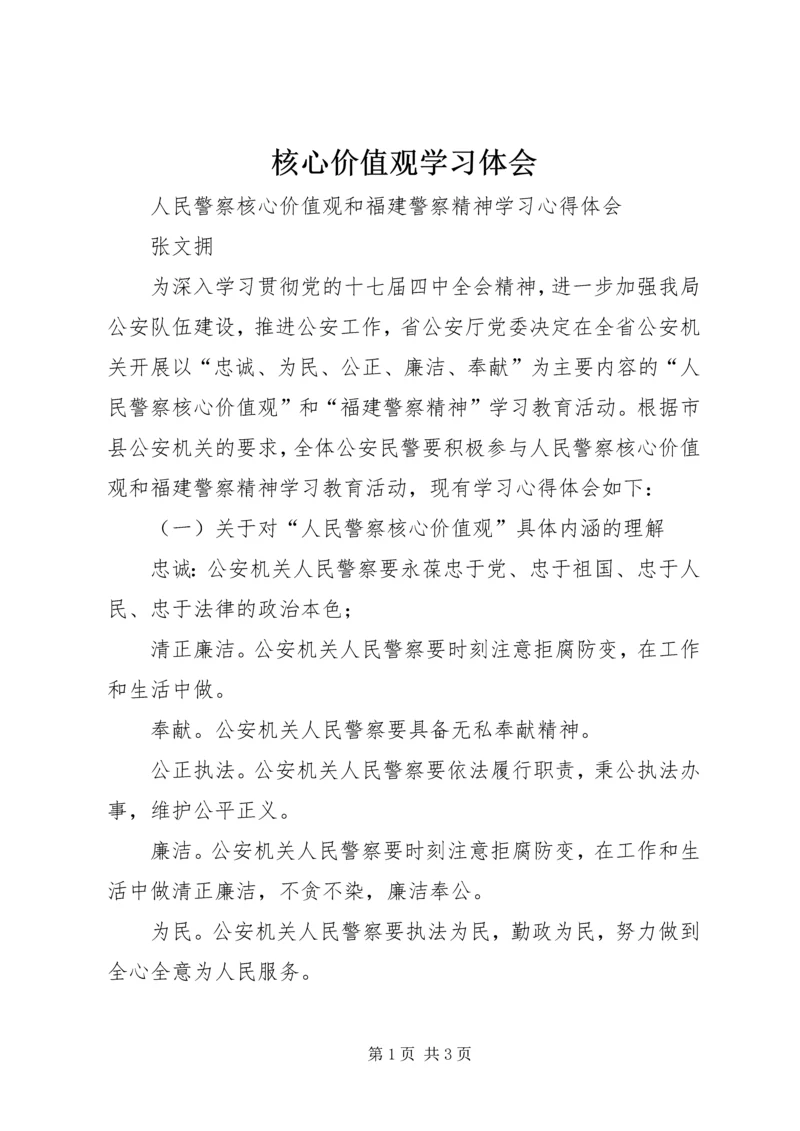 核心价值观学习体会 (4).docx