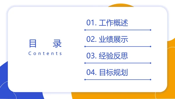 总结目录25页合集PPT模板