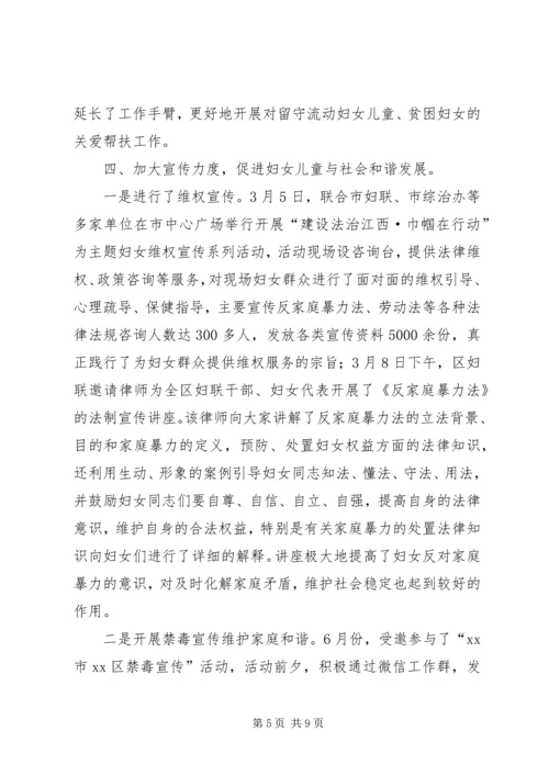 妇联工作开展情况的调研报告 (2).docx