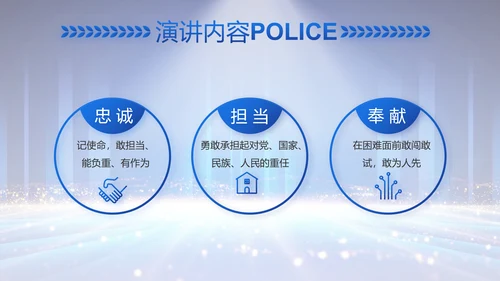 公安局党员大会工作总结动态PPT