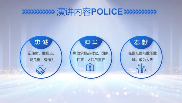 公安局党员大会工作总结动态PPT
