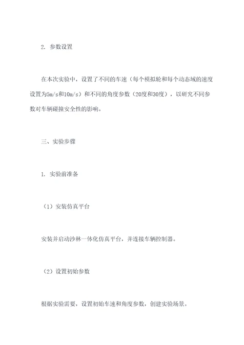 沙林一体化仿真实验报告